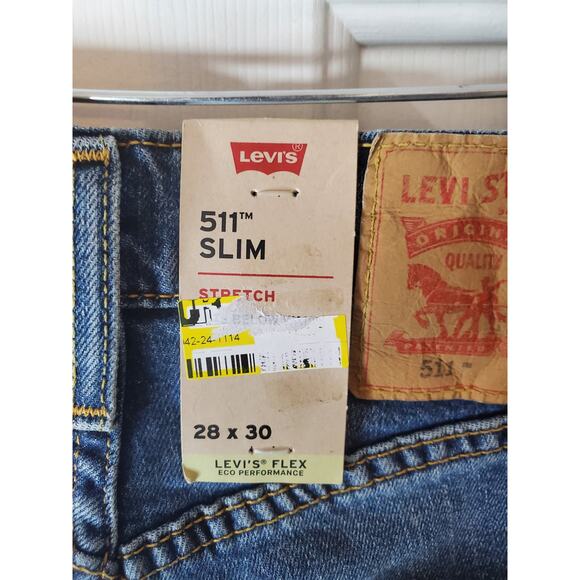 Levi's 511 Slim Medium Wash Jeans, NWT, 28x30 - Picture 5 of 6
